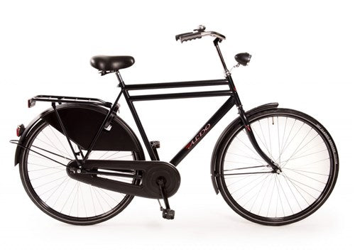 Aldo 28 tommer bedstefar cykel dobbeltrør 61cm mat sort