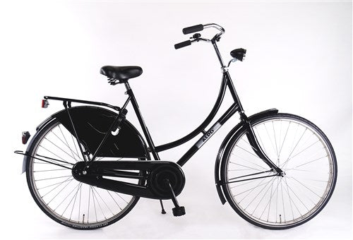 Aldo 28 tommer Granny Bike Classic 50 cm sort rustfrit stål kant