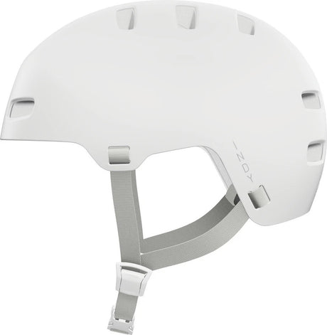 Abus cykelhjelm indy pure white s - 51-55 cm - hvid - velegnet til brug på elcykler - bycykler - 360 g