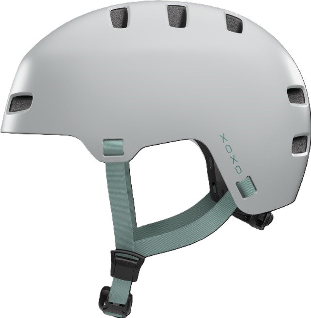 Abus cykelhjelm xoxo cool grey l - 57-61 cm - grå - velegnet til brug på elcykler - bycykler - 440 g