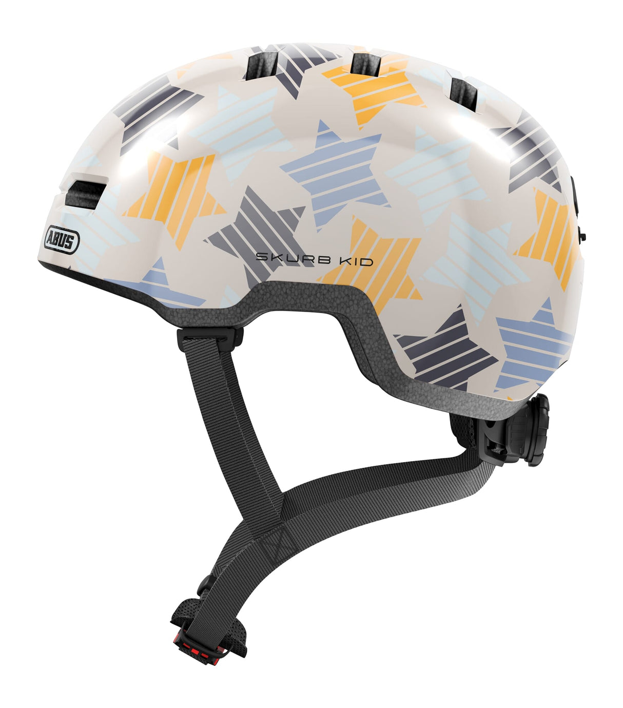 Abus skurb kid - cykelhjelm - børn grå stjerner m (50 - 55 cm)