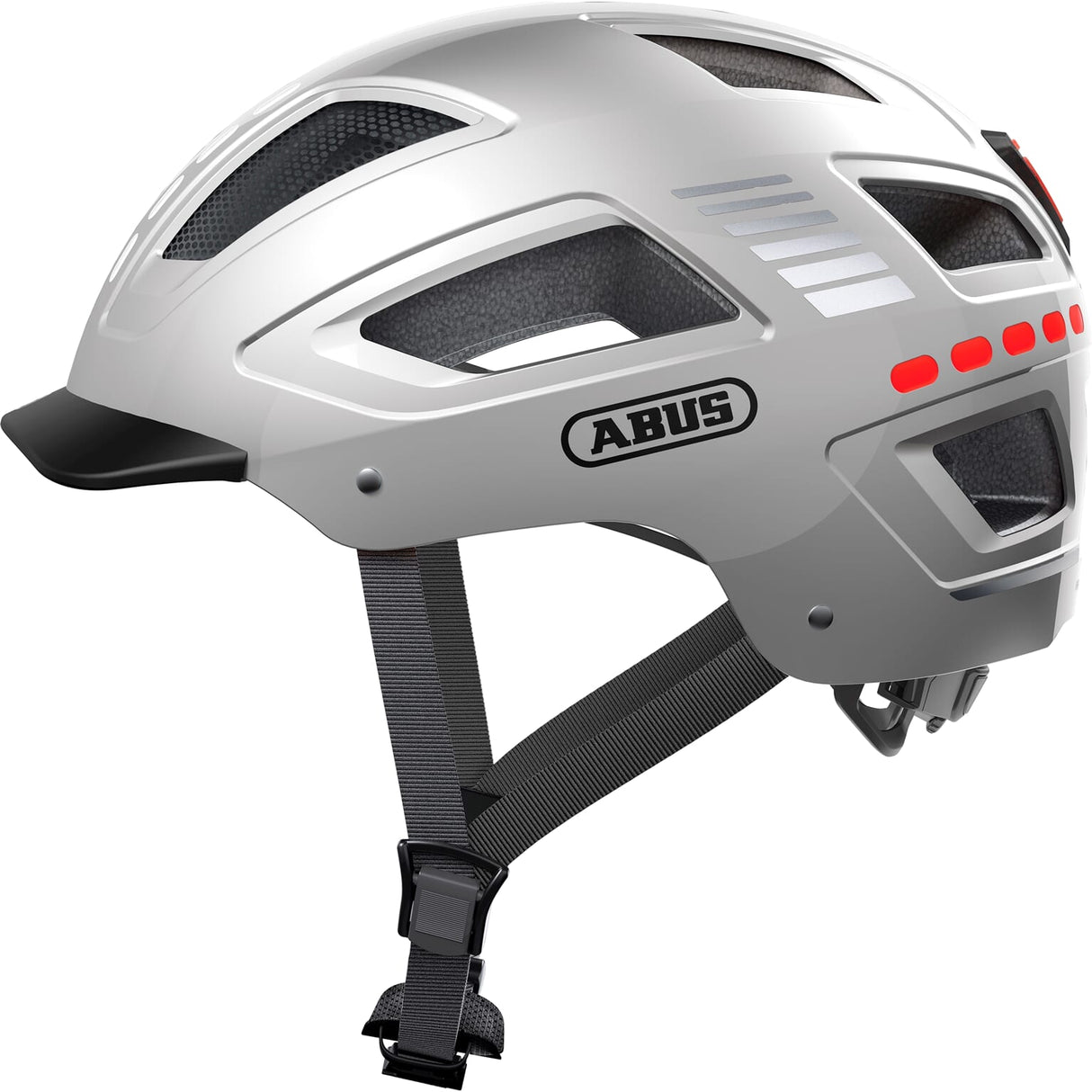 Abus Helmet HyBan 2.0 LED Signal sølv L 56-61cm