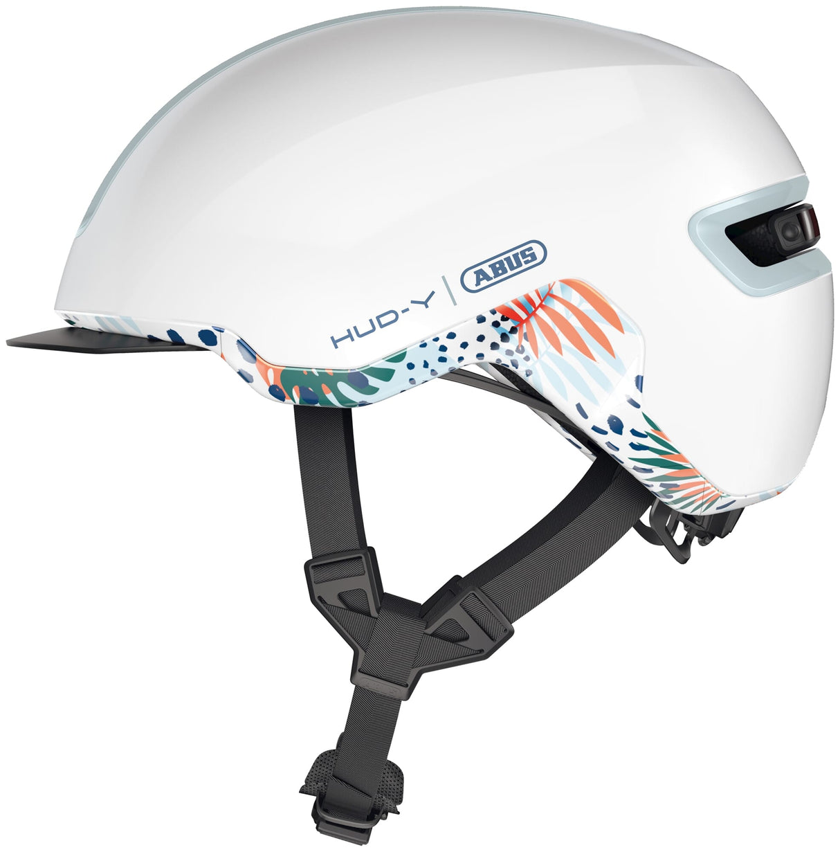 Abus hjelm hud-y blomst hvid s 51-55 cm