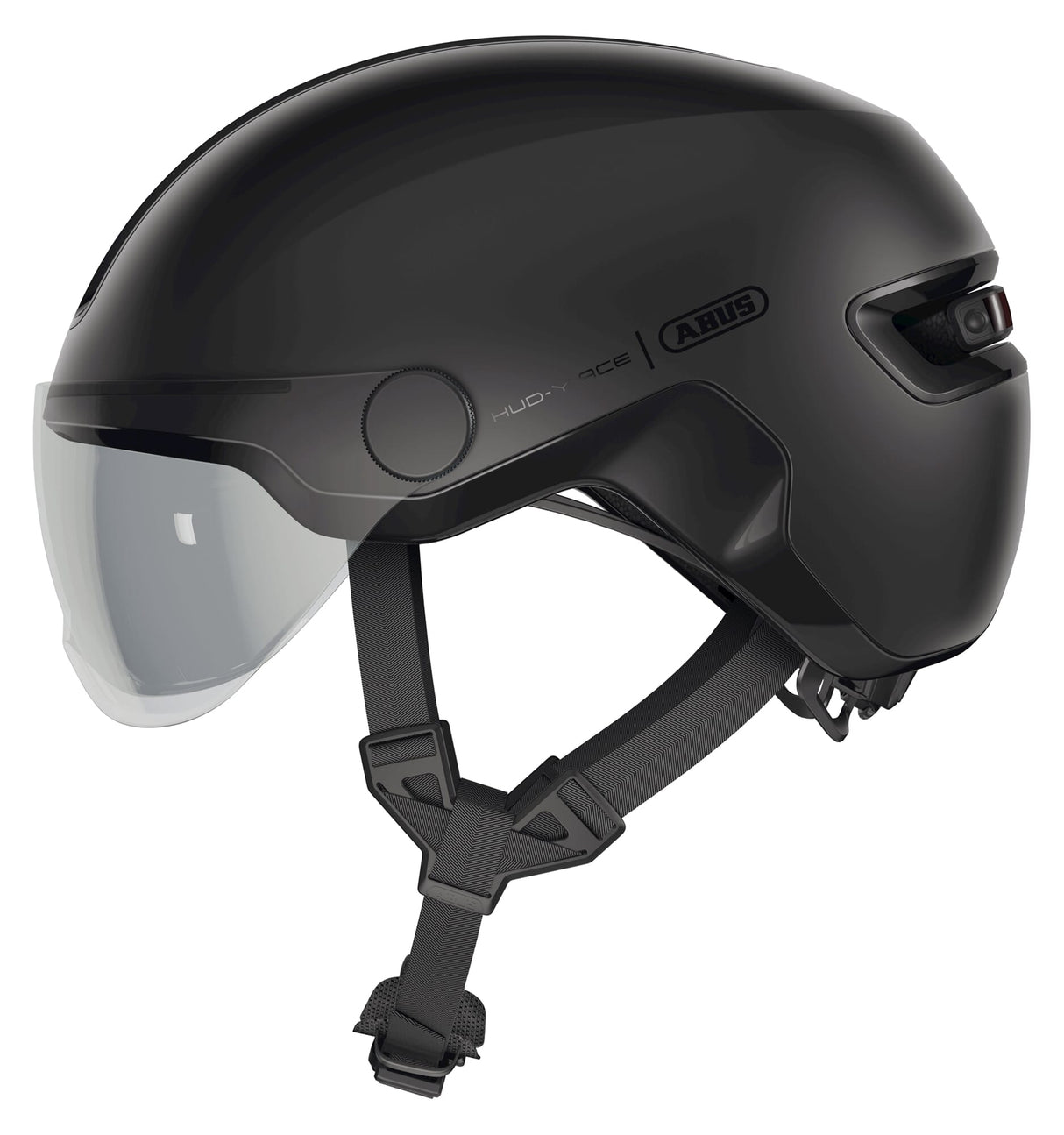 Abus cykelhjelm hud-y ace velvet black s - 51-55 cm - sort - velegnet til brug på elcykler - bycykler - 400 g