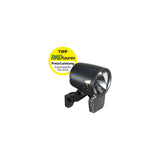 Herrmans forlygte h-sort mr8 dynamo tændt 180 lumen sort