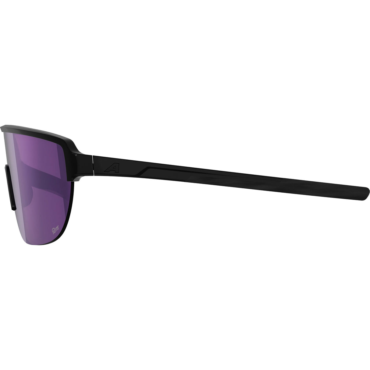 Olympisk sportstøj alpina sportsbrille ram 2.0 q-lite lilla sp. blank sort