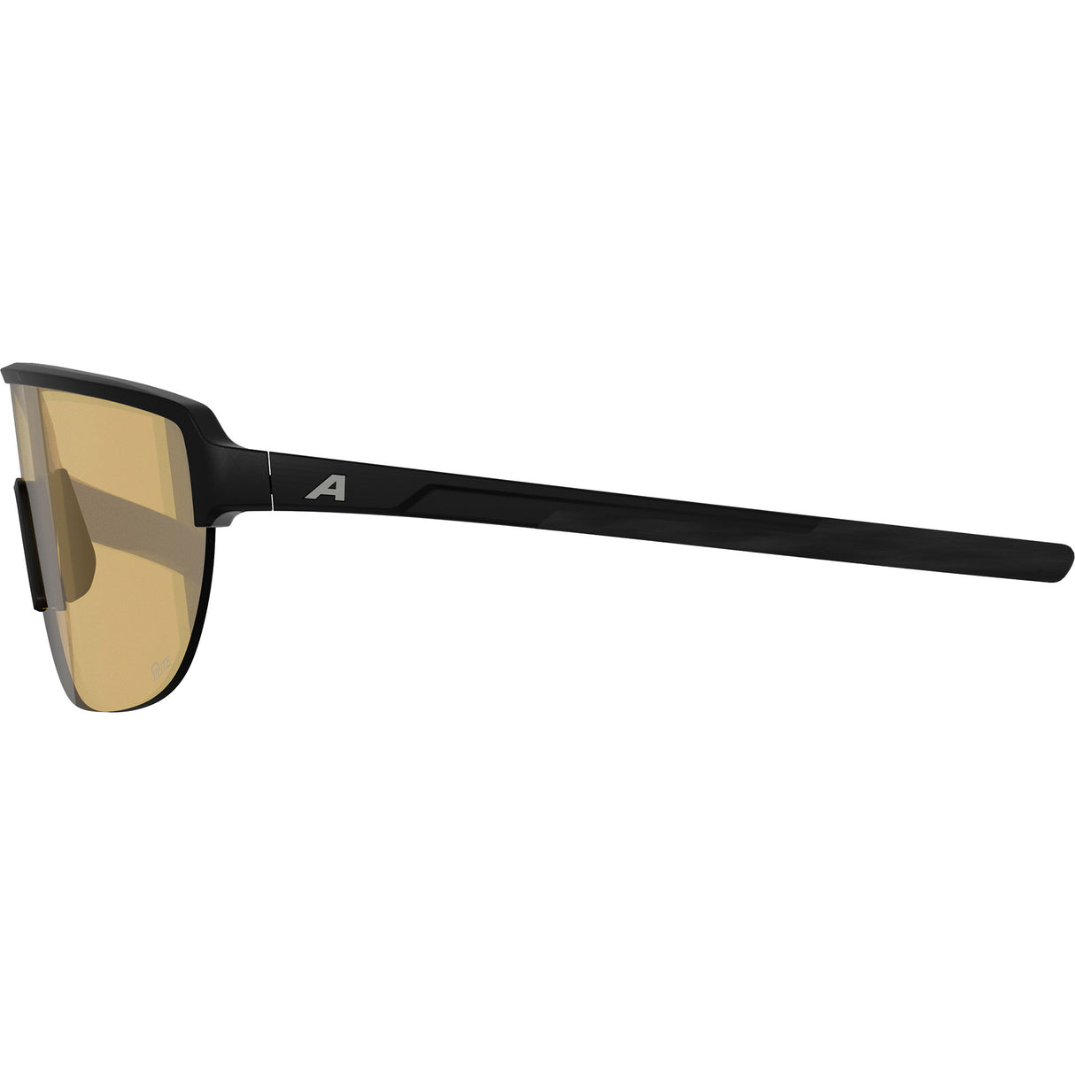 Olympisk sportstøj alpina sportsbrille ram 2.0 q-lite gul linse mat sort