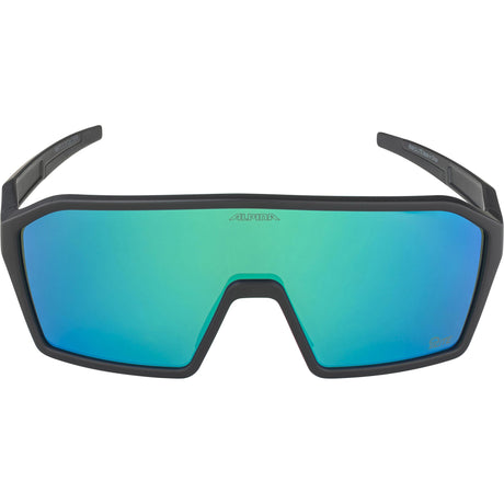 Olympisk sportstøj alpina sportssportsbriller ram q-lite jade spejlglas sort