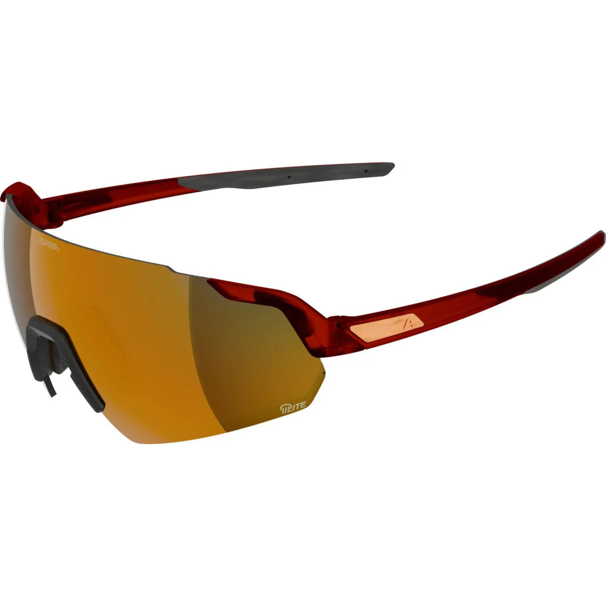Olympisk sportstøj alpina sportssportsbriller turbo air q-lite mat rød