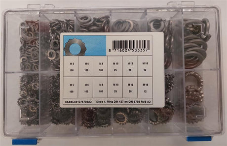 Assortiment ringen d127+d6798 rvs a2