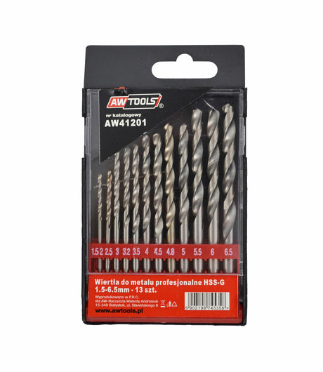 Awtools boorwerk wit set 13szt . 1.5 - 6.5mm