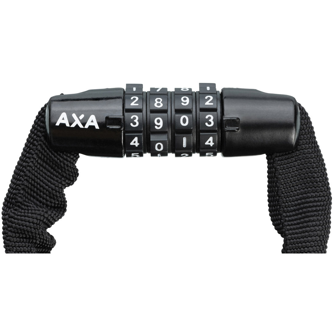 Axa låsekæde stiv 120 cm kodelås blå (kort)