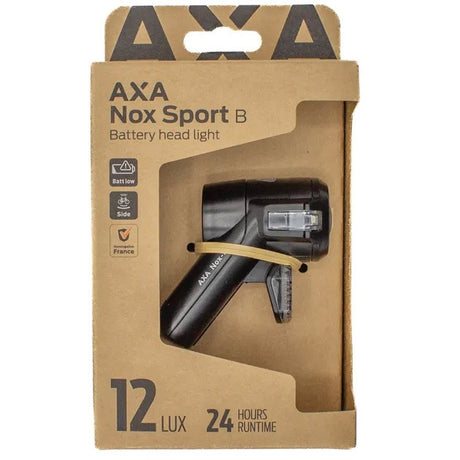 Axa forlygte nox sport batteri tændt 12 lux