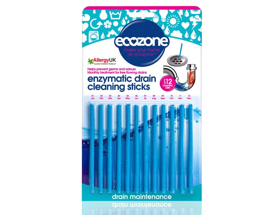 Ecozone Drain Cleaning Sticks - lugt -fri - 12 stykker