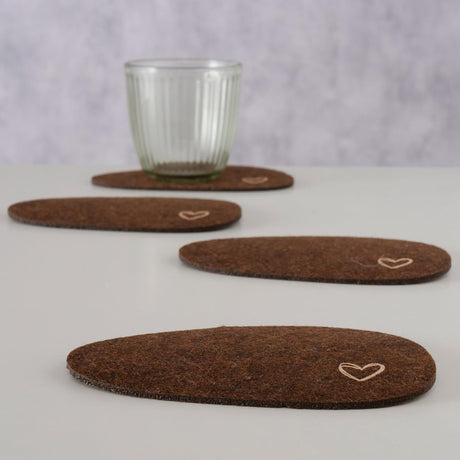 Boltze home onderzetterset orlano 4-delig 15x11cm polyester