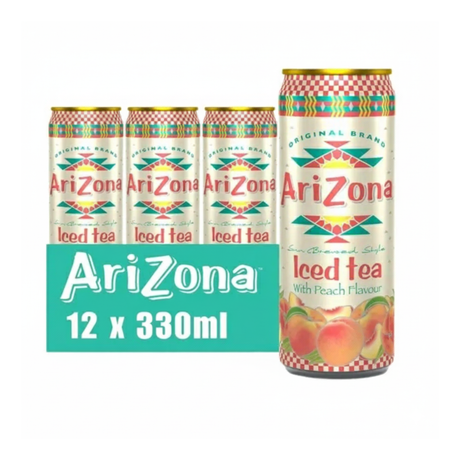 Arizona iced tea peach blik (12x 33 cl)