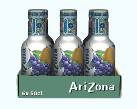 Arizona blåbær hvid tehætte (6x 50cl)
