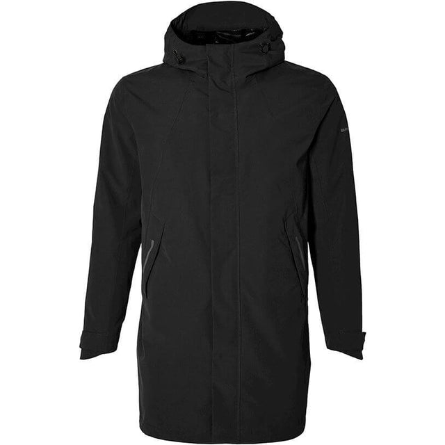 Basilikum regn parka mosse herre jet black m