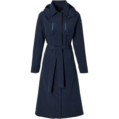 Basilikum trenchcoat mosse dame natblå xl