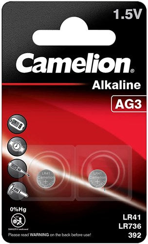 Camelion Battery LR41 LR7366 392 AG3 -kort En 2 stykker