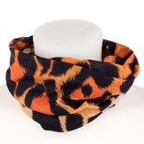 Leopard dyreprint snood-neck warmer