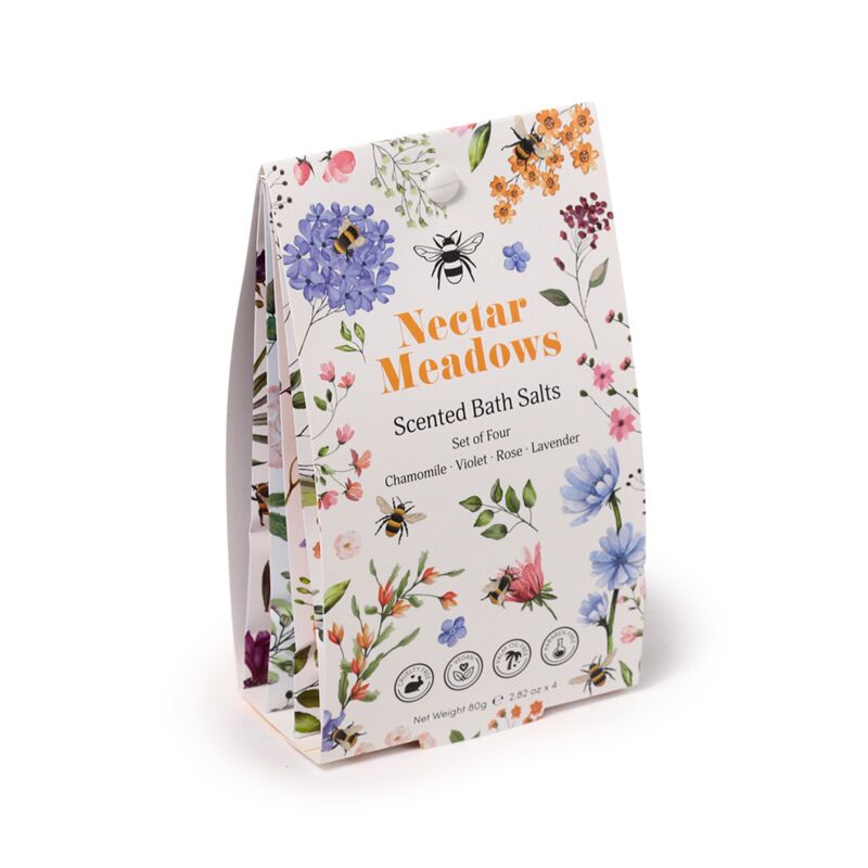 Sæt med 4 nectar meadows badepulverposer