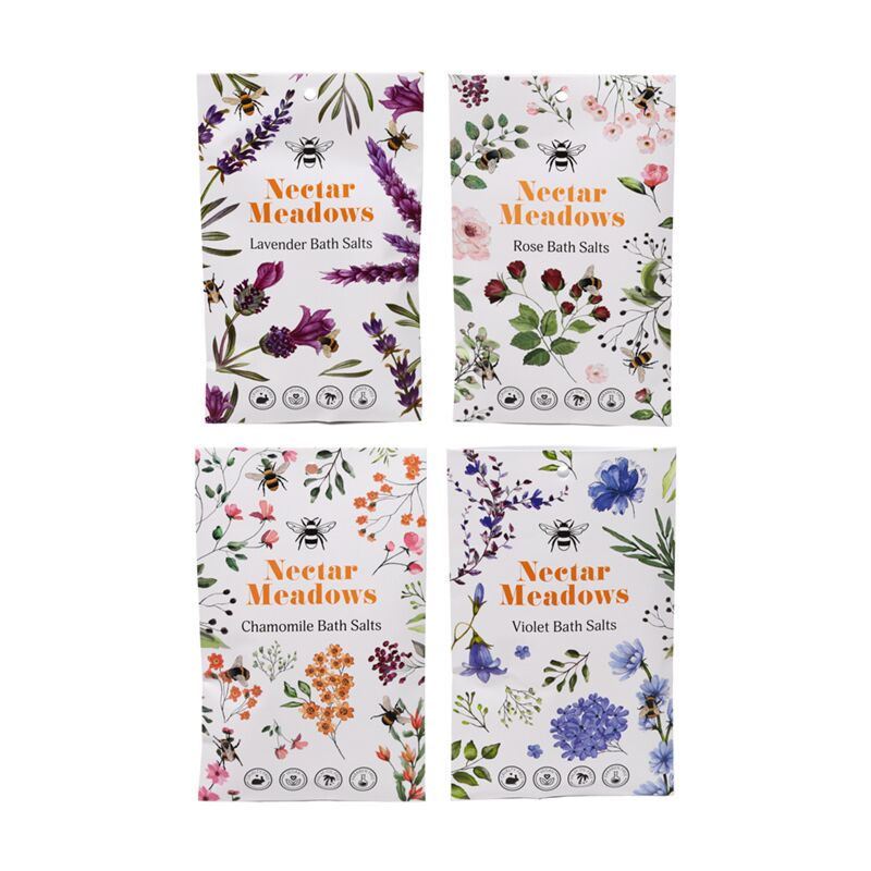 Sæt med 4 nectar meadows badepulverposer