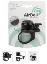 Airbell Bicycle Bell med Airtag Holder Ø31.8mm sort