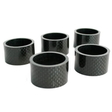 HZB afstandsstykker 28,6 mm 1-1 8 tommer overdimensioneret 20 mm kulstof 5 stykker 6500033