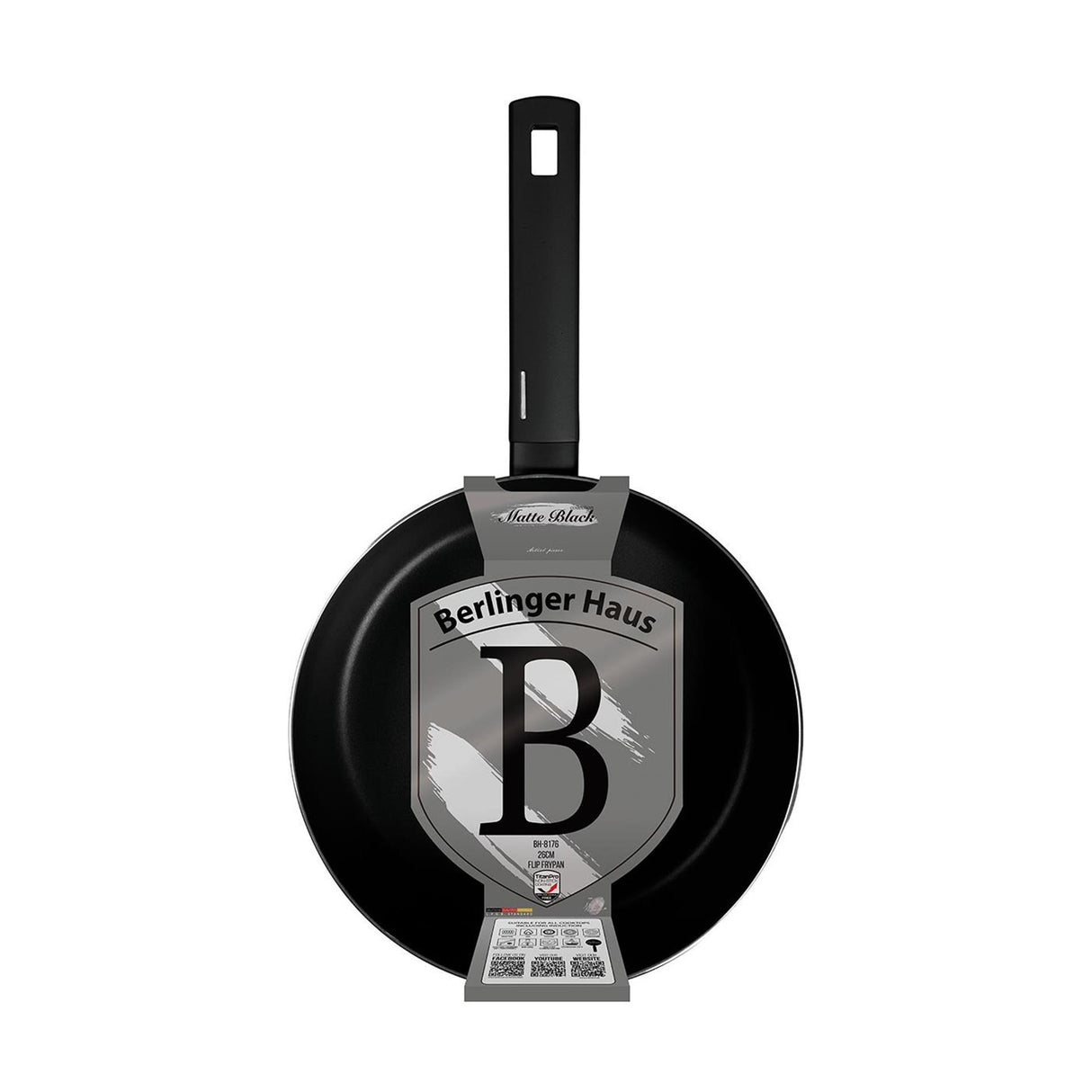 Berlingerhaus flip stegepande mat sort 26cm
