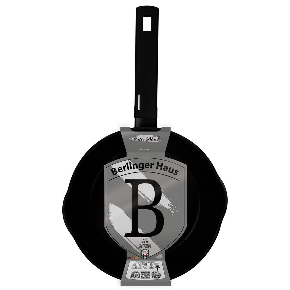 Berlingerhaus frituregryde mat sort 24cm