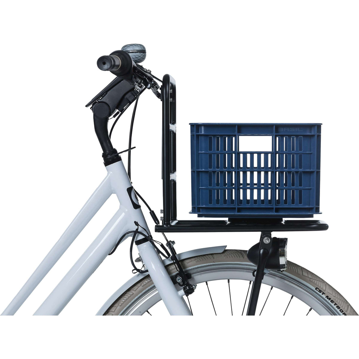 Basil Fietskrat S - Lille - 17,5 liter - blå