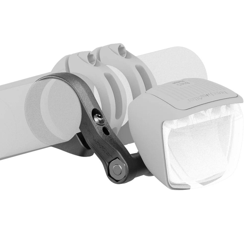 Busch muller busch müller, belysningstilbehør, plaststyrholder, sort, enkeltarm, til 31,8–35 mm med skruer og møtrikker, polybag