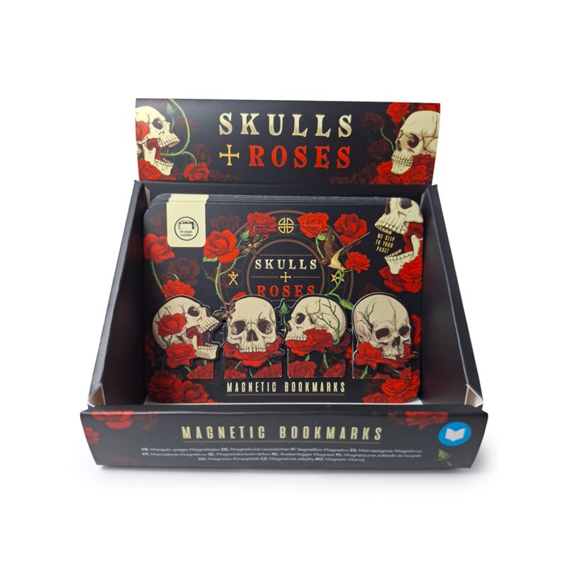 Skulls roses magnetisk bogmærke sæt