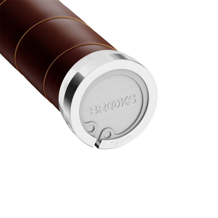 Brooks slanke lædergreb (100+130 mm) - antik brun