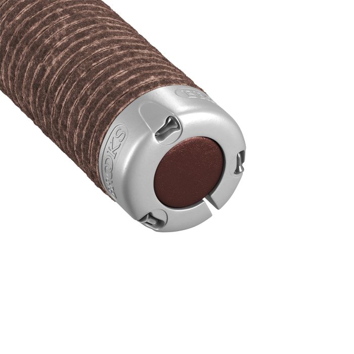 Brooks fyldige lædergreb (130+130 mm) - antik brun