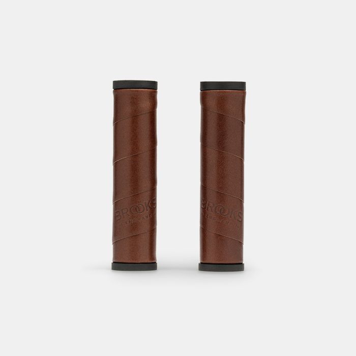 Brooks pilelædergreb (130+130mm) - antik brun