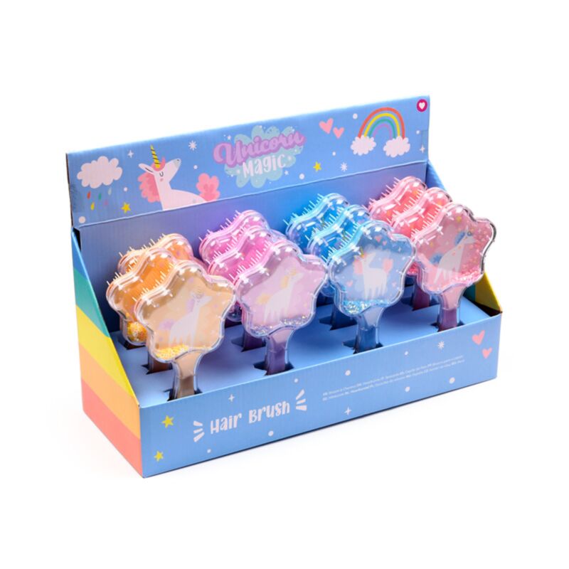 Unicorn magic star glitter hårbørste