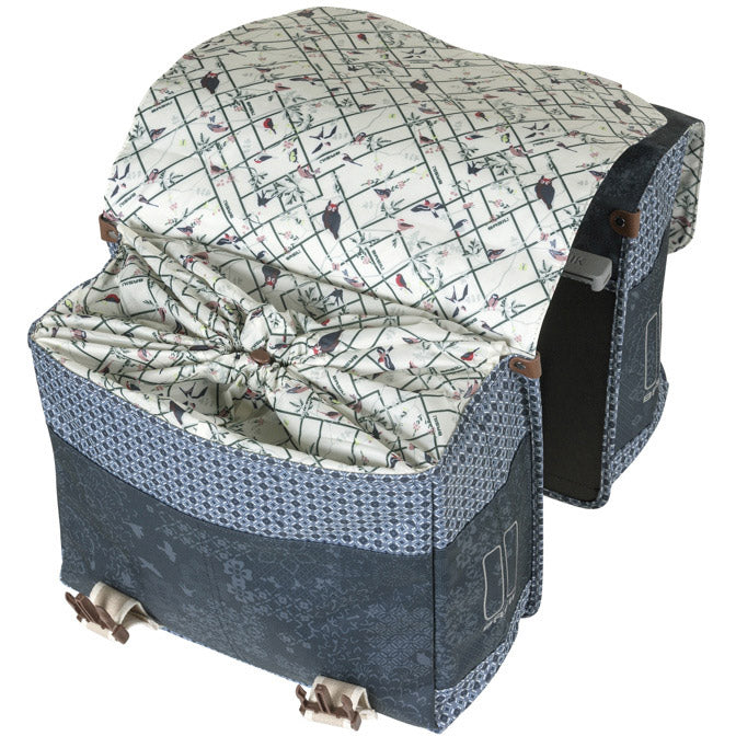 Basil dobbelt cykeltaske bohème mik 35 liter - indigo blå