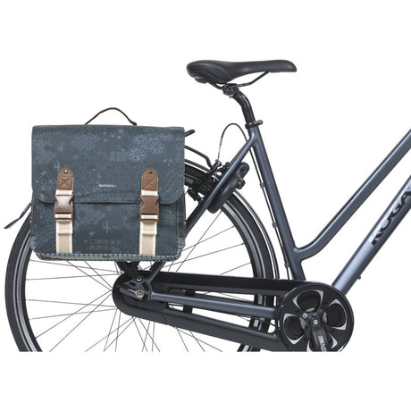 Basil dobbelt cykeltaske bohème mik 35 liter - indigo blå
