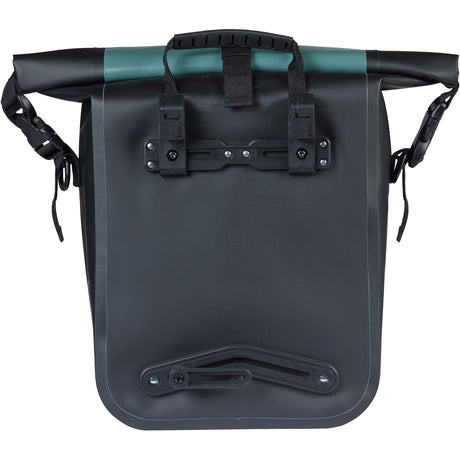 Basil enkelt cykeltaske rivo m presenning mik 12-15l 14 x 25 x 38 cm - grøn sort