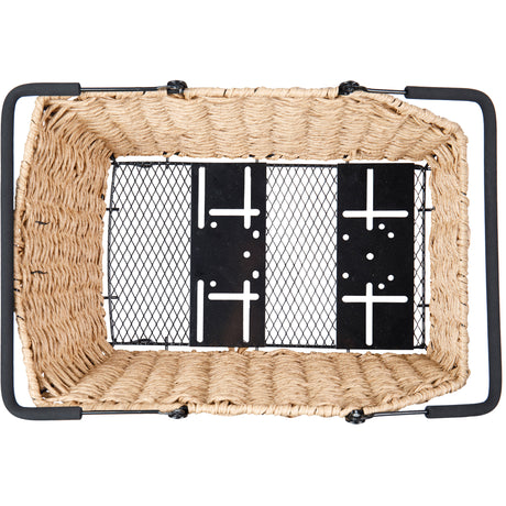 Basil cykelkurv cento rattan look multisystem 40 x 25 x 12 cm - søgræs
