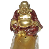 Mini glitter kinesisk grinende Buddha røgelsesholder