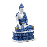 Hvid blå Thai Buddha lotus