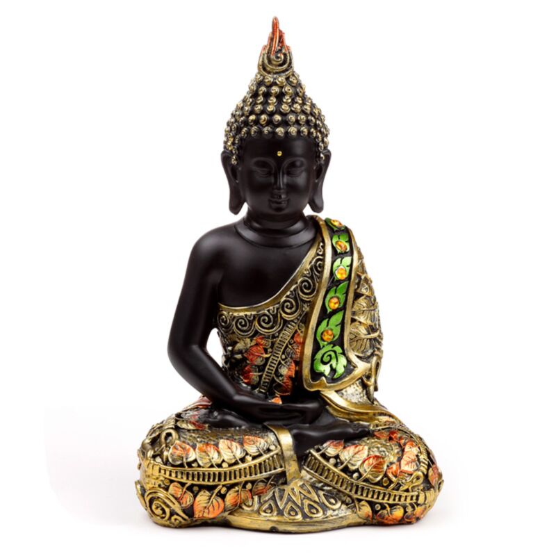 Sort orange thailandsk Buddha-kontemplation