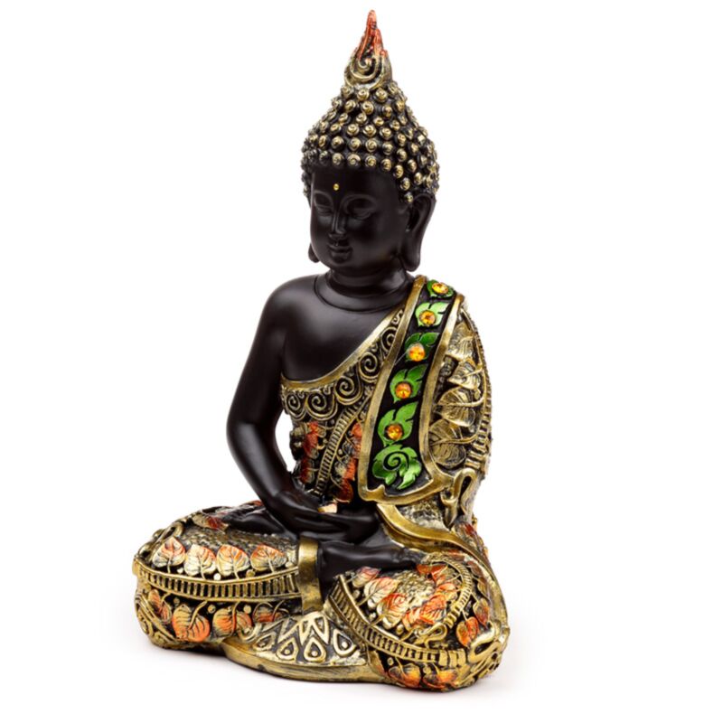 Sort orange thailandsk Buddha-kontemplation