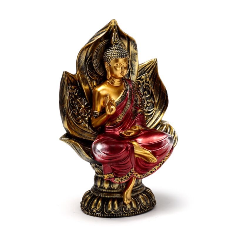 Rødguld Thai Buddha siddende lotus