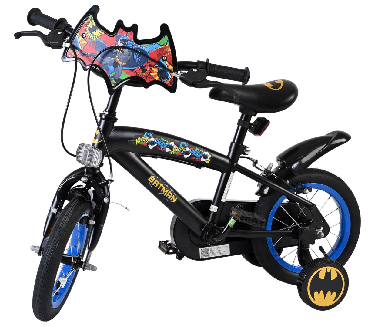 Batman børnecykel - drenge - 12 tommer - sort - to håndbremser
