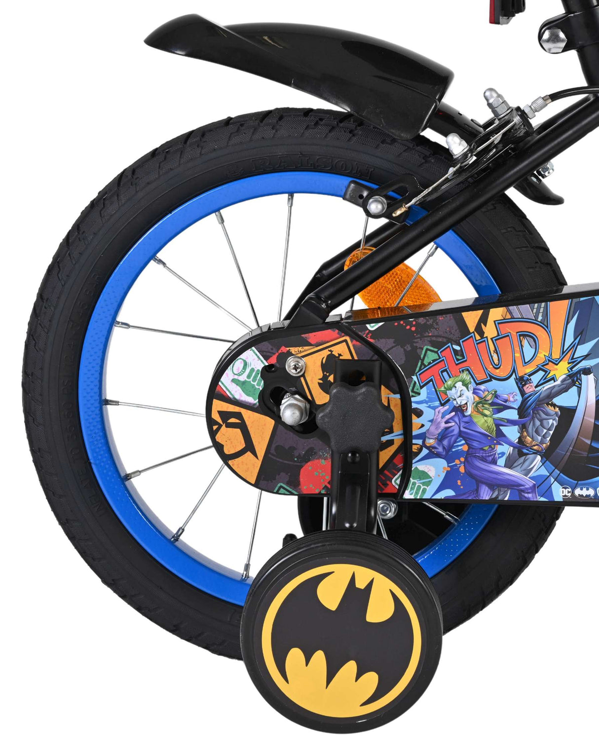 Batman børnecykel - drenge - 14 tommer - sort - to håndbremser