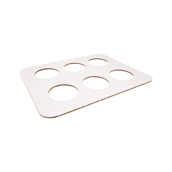 Ølglasbakke pap 6 huller (150 stk.)